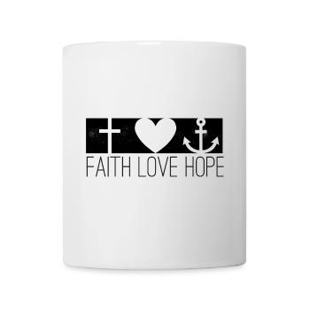 Faith Love Hope - Faith Love Hope avec symbole - Mug blanc - blanc - Devant
