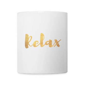 Yoga Relax Gold Handschrift Meditation exklusiv om - Tasse - Weiß - Vorne