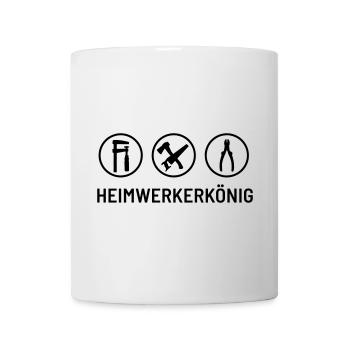 DIY king: clamp, saw, axes, pliers - Mug - white - Front