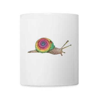 farbenfrohe Schnecke mit Regenbogengehäuse - Tasse - Weiß - Vorne
