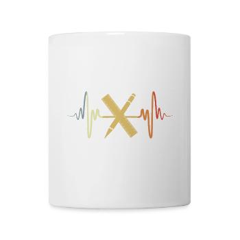 Vintage Ruler Heartbeat - Mug - white - Front