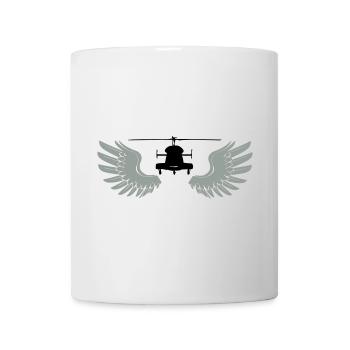 Helikopter mit Flügeln - Tasse - Weiß - Vorne