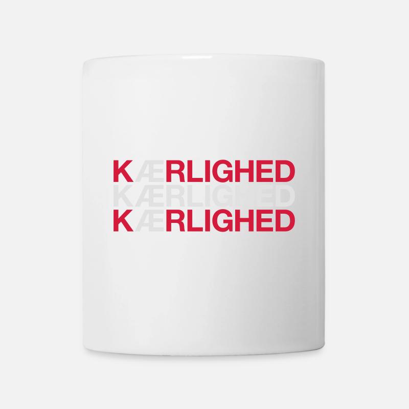 LOVE Danemark Danemark Drapeau danois - Mug blanc - blanc