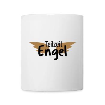 Engel Teilzeitengel Flügel Held Heldin Geschenk - Tasse - Weiß - Vorne