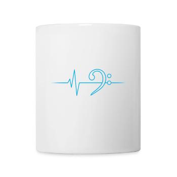 LowHeartBeat cyan - Tasse - Weiß - Vorne