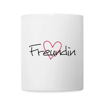 Freundin Herz Geschenk Geburtstag - Tasse - Weiß - Vorne