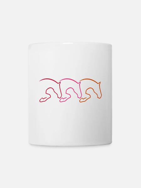 Springpferd - Tasse - Weiß