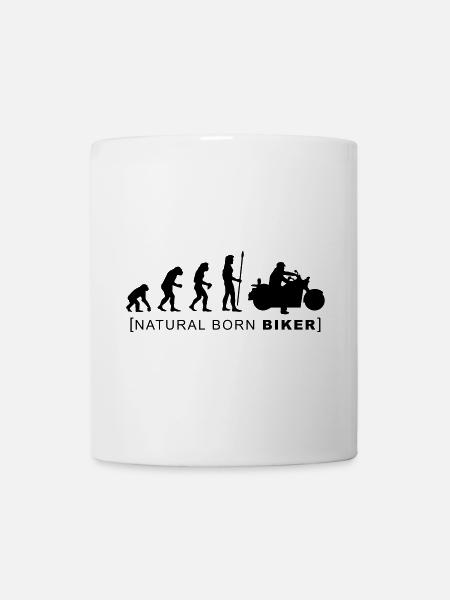 natural born biker - Mug - white
