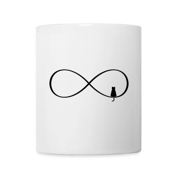 Unendlichkeitszeichen Katzenliebe Geschenk - Tasse - Weiß - Vorne