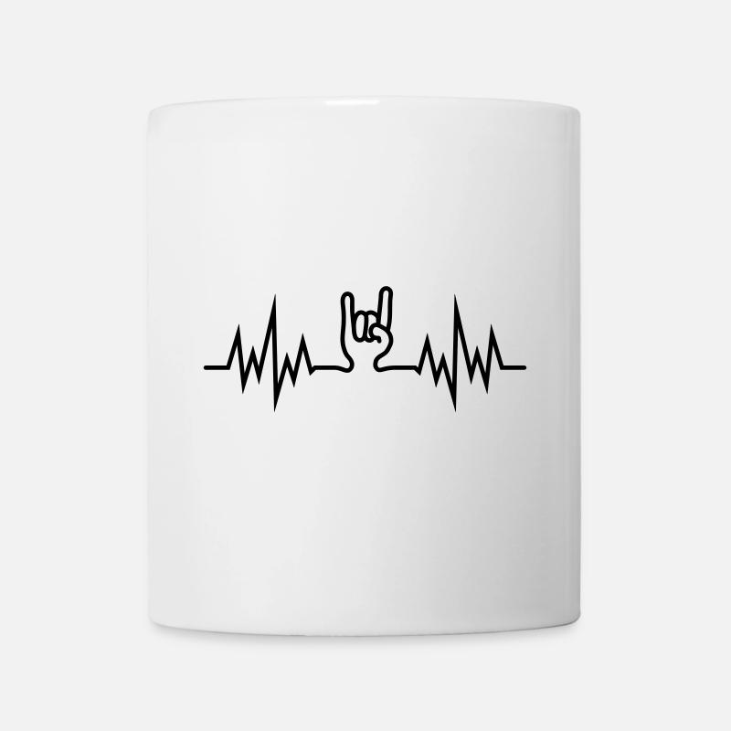 heavy_metal_hand - Mug blanc - blanc
