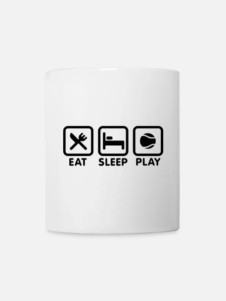 Eat Sleep Play Tennis - Tasse - Weiß