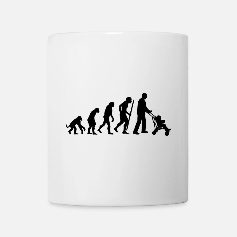 Evolution de la paternité du (grand) - Mug blanc - blanc