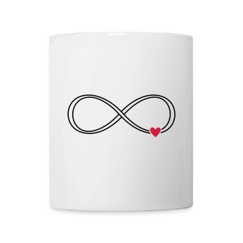 Infinity heart sign symbol gift love - Mug - white - Front