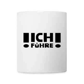 Je mène - Mug blanc - blanc - Devant