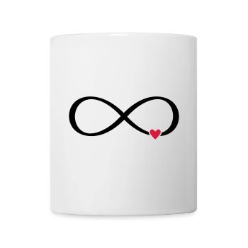 Unendlichkeitszeichen Herz Liebe Geschenk - Tasse - Weiß - Vorne