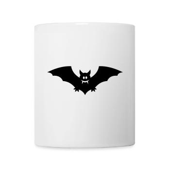 Gruselige schwarze Fledermaus mit Vampirzähnen - Tasse - Weiß - Vorne