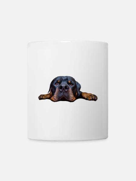 1a Rottweiler Foto groß - Tasse - Weiß
