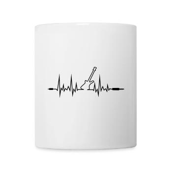 Wave Gitarre mit Klinkenstecker-Enden - Tasse - Weiß - Vorne