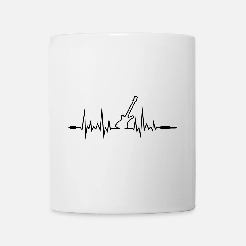 Wave Gitarre mit Klinkenstecker-Enden - Tasse - Weiß