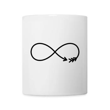 Unendlichkeitszeichen Pfeil Geschenk Liebe - Tasse - Weiß - Vorne