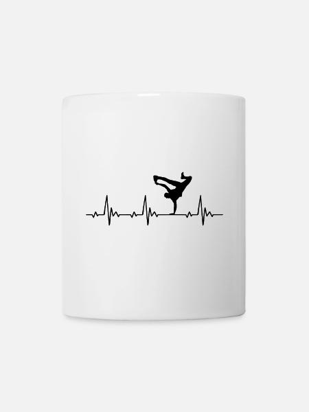 Streetdance breakdance heartbeat frequency pulse - Mug - white