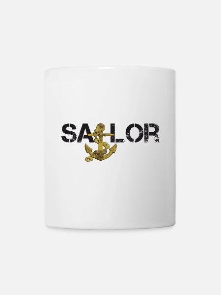Sailor Anker schwarz - Tasse - Weiß