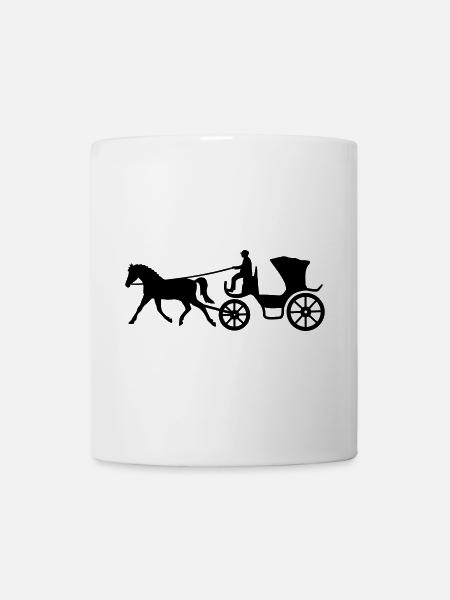 kutsche kutscher pferd geschenkidee - Tasse - Weiß