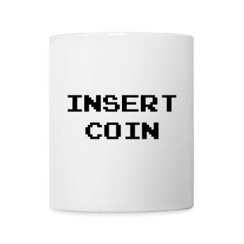 Insert Coin / Geek / Gaming / Gamer / Gamer / Game - Tasse - Weiß - Vorne
