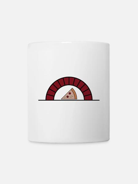 pizza im ofen - Tasse - Weiß