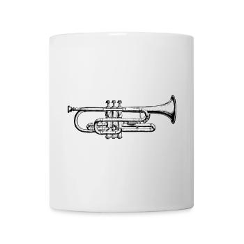 Trompette - Mug blanc - blanc - Devant