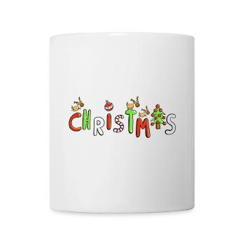 Christmas Font - Gift - Comic - Cartoon - Mug - white - Front