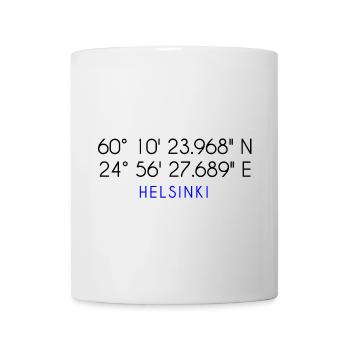 Helsinki Koordinaten - Tasse - Weiß - Vorne