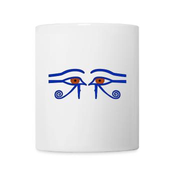 Schutzamulett. Auch: Horusauge. Das »Heilig-Auge«  - Tasse - Weiß - Vorne