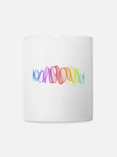 Abstrakte Linien Design 12 - Tasse - Weiß