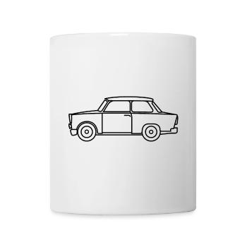 Trabi Symbol DDR East Vintage Outlines Logo - Mug - white - Front