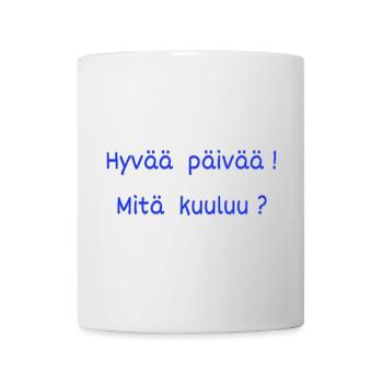 FINNISCHE Begrüßung - Tasse - Weiß - Vorne