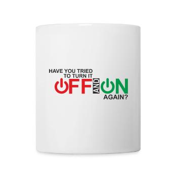 Vibrant Power Button Typography Design - Mug - white - Front