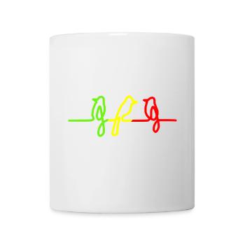 Three little birds Reggae Rasta Jamaica Vogel - Tasse - Weiß - Vorne