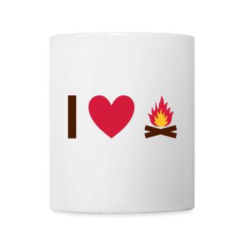 J’adore le feu de camp - Mug blanc - blanc - Devant