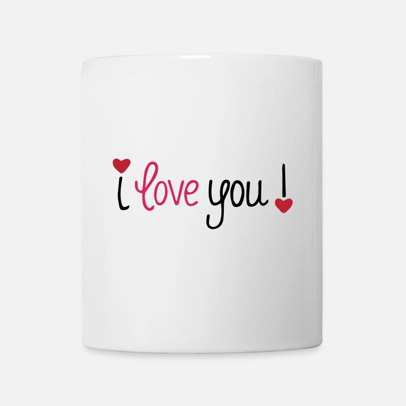 Saint-Valentin Je t’aime Cœurs - Mug blanc - blanc