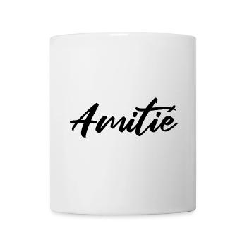 Amitie Script Design pour Vêtements - Mug blanc - blanc - Devant