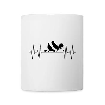My heart beats for my chickens - Mug - white - Front