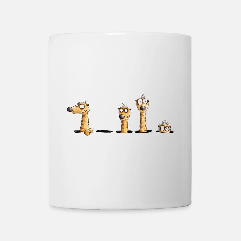 Drôle de suricates I Wildlife Fun - Mug blanc - blanc