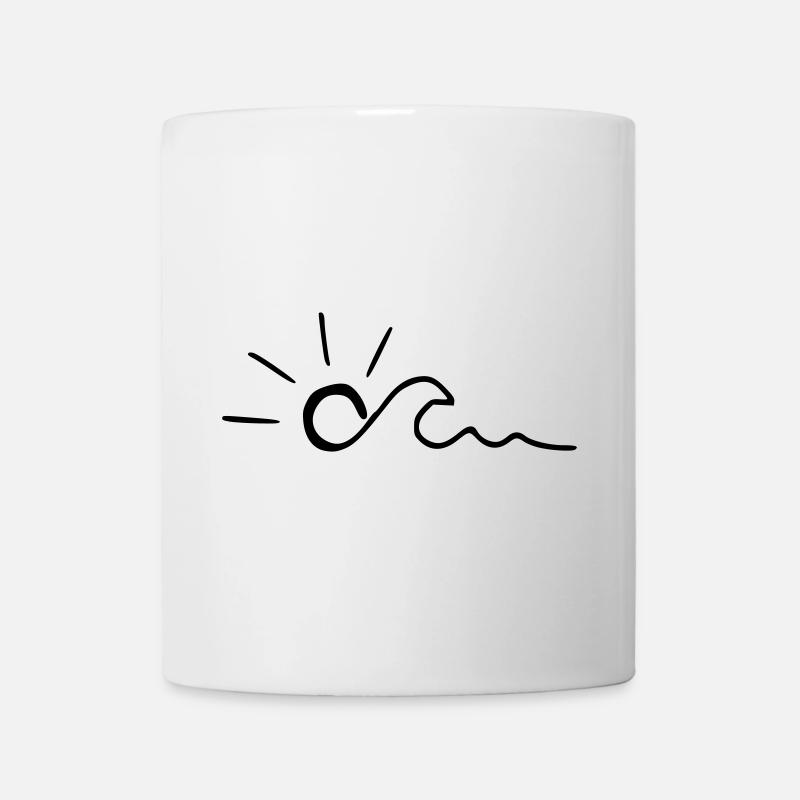 Sonne & Welle - Tasse - Weiß