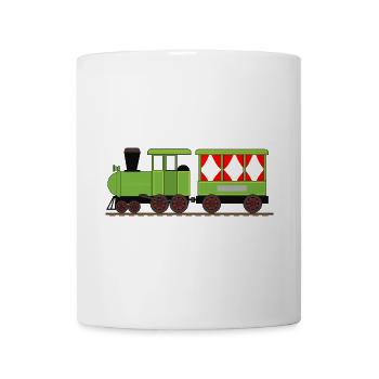 Chemin de fer de train de locomotive à vapeur - Mug blanc - blanc - Devant