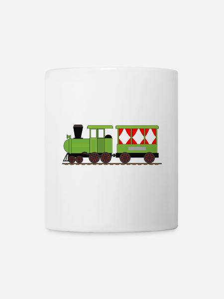 Dampflok Zug Eisenbahn - Tasse - Weiß