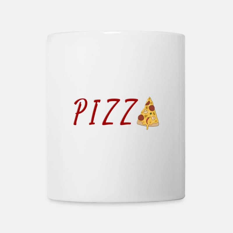 PIZZA - Tasse - Weiß