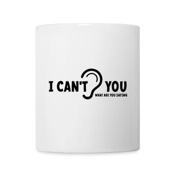 Deaf, hard of hearing, deafness, hearing loss sign - Mug - white - Front