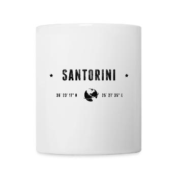 Santorini Stylized Geographical Coordinates - Mug - white - Front