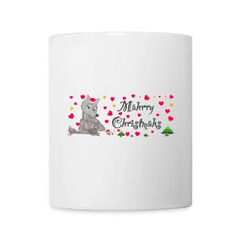 Cult Wolf Christmas, MÄHrry Christmäh's Heart - Mug - white - Front